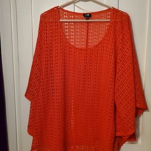 Red mesh top